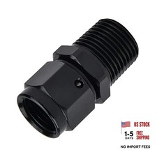 6AN Female to 3/8" NPT Male Swivel Fitting Aluminum 6AN to 3/8NPT Straight