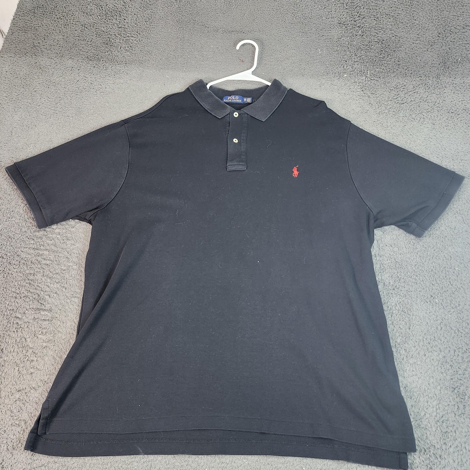 Polo Ralph Lauren Polo Shirt Mens 2XB Black Pony Logo Big Tall Knit Casual Golf