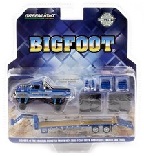 Greenlight 1:64 1974 Ford F-250 Bigfoot Monster Truck With Trailer