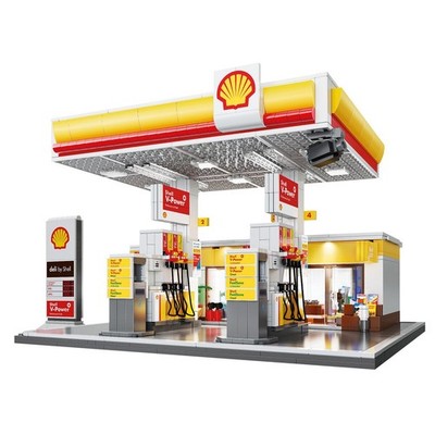 Jamara CaDA Shell Tankstelle mit Shop und Waschanlage 1:30 Bricks