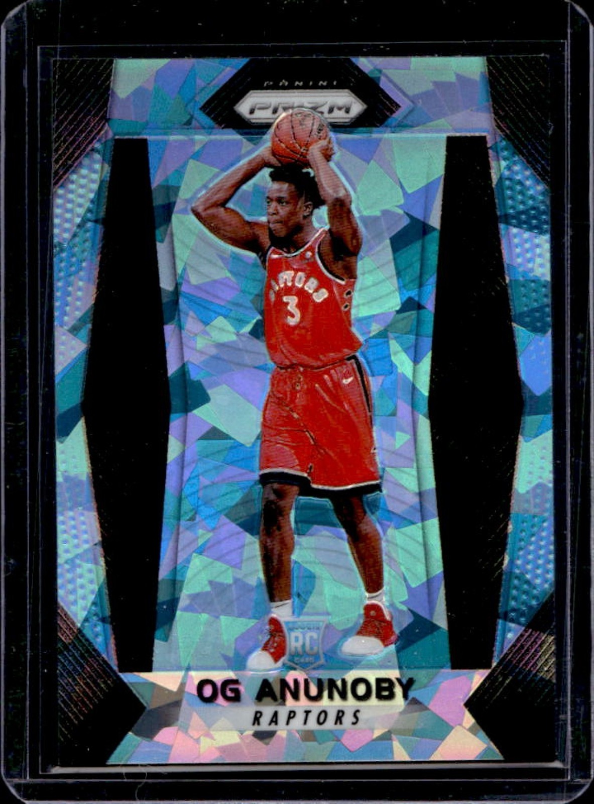 2017-18 Panini Prizm OG Anunoby RC Prizm Blue Ice Rookie #/99 Raptors