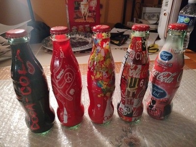 Lot of 7 Collectibles ''Style My Coke'' (4), 2003 Am Idol(1). Dr pepper 101, 7-UP.