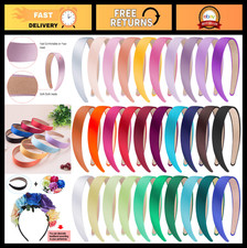 30 Pcs Colorful Satin Headbands - 1 Inch Non-Slip Hard Hair Bands for Women