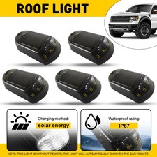 5x White Led Solar Powered Cab Lights Cab Roof Lamps For 03-18 Dodge Ram Pickup 5x White Led Solar Powered Cab Lights Cab Roof Lamps For 03-18 Dodge Ram Pickup