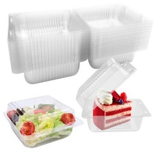 50 Pieces Single Individual Cake Slice Boxes 4.2 Inch Dessert Containers