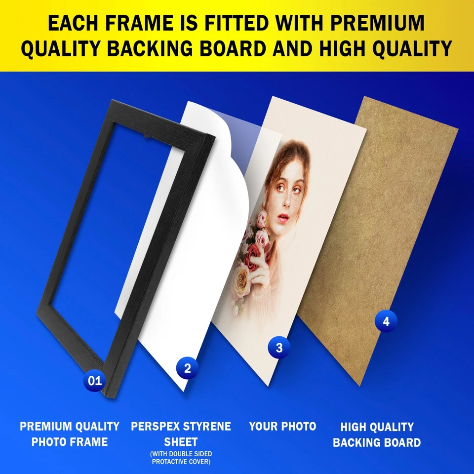 A1 A2 A3 A4 Photo Frames Picture Frames Black Colour 40x30cm 70x50 80x60 90x60cm - Image 4 of 4