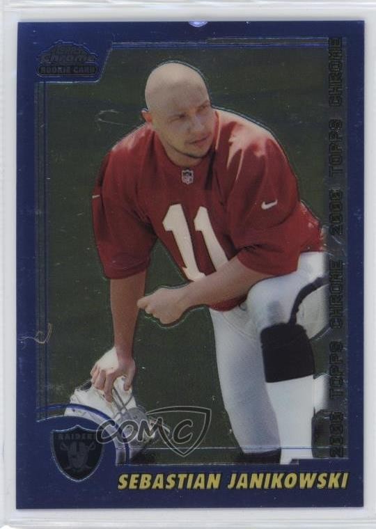2000 Topps Chrome 456/1650 Sebastian Janikowski #186 3hd