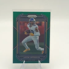 Justin Jefferson 2022 Prizm Green Prizms Vikings LSU