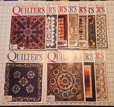 Lot of 10  Quilter's Newsletter Magazines  1998 to 2000   USED