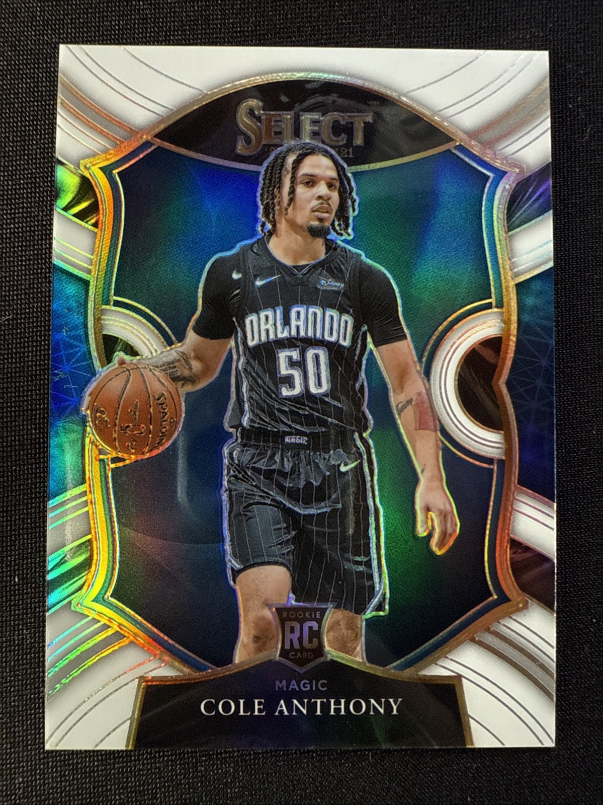 Cole Anthony Rookie Card RC 2020-21 Panini Select White Prizm /149 #75