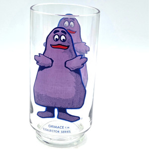 McDonald's Vintage 1977 Collector Series Glass Cup Featuring Grimace