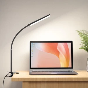 LED Lampe de bureau, 5W USB Lampe de table à pinces à lumière pour l'œil avec ...