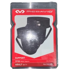 McDavid 3110RB Atheltic Supporter 2ct BLACK 38-42" Waist XL*NIP*