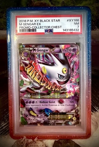 PSA 7 *New* 2016 POKEMON XY BLACK STAR PROMO COLLECTOR CHEST #XY166 M GENGAR EX