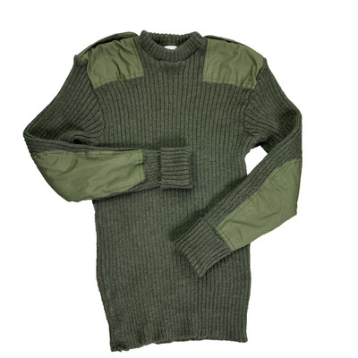Vtg Jersey Mans Heavy Olive Drab Commando Sweater Pullover Mens M
