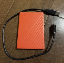 WD 2TB My Passport Portable External Hard Drive HDD-WDBYVG0020BRD - USB Cable