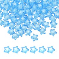 Acryl Sternperlen 11Mm, 250 Stk., Himmelblau, FüR DIY Schmuck, Party Deko