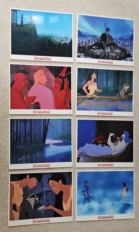 Pocahontas 1995 ORIGINAL US Disney 11x14 lobby set-8 cards (scene "B" set)