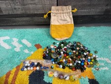 Big Vintage Mixed Old Marble Lot 2.5lbs Unique Big Marbles 