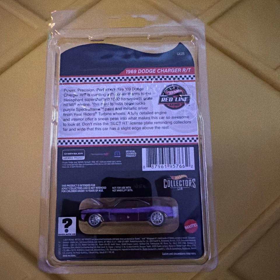 Dodge Charger R/T 1969 Hot Wheels RLC/HWC con protector - púrpura - sellado Foto 2 de 2