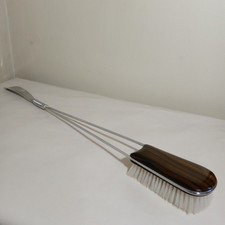 Vintage 22" Chrome Shoe Horn With Brush - Japan