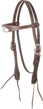 Martin Saddlery Card Suit Browband Headstall - Chocolate Leather Horse Tack