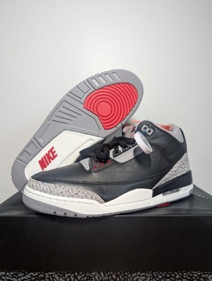 Size 10.5 Men's Air Jordan 3 Retro OG 2024 Black Cement Leather DN3707-010 New 