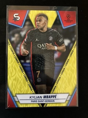 Kylian Mbappe Yellow Topps Superstars 23/24 Image Variation Shortprint PSG