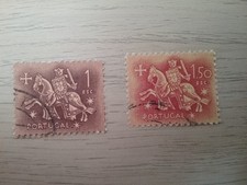 Portugal MiNr 797 799, Caballero Marca Libre, 1953, Sellado, 1.50 Escudo, 1 Escudo