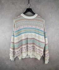 Vintage Jumper Mens L Large Knitted Vintage Pullover