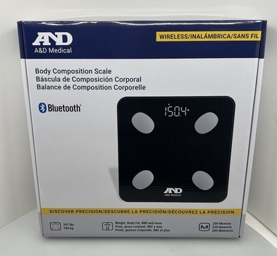 A&D Medical Body Composition Scale Bluetooth Measures BMI, Body Fat Brand New