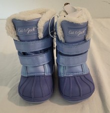 Cat Jack toddler winter snow boots in purple, lavender with white faux-fur 5