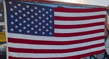 Vintage USA Flag Valley Forge 100% Cotton Bunting Made in USA 114x58