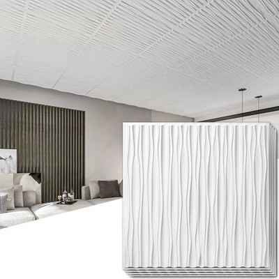 Art3dwallpanels Ceiling Tiles 24 x 24 for Interior Wall Décor, 12 Pack Drop C...