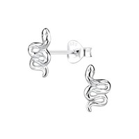 Ohrringe Schlange 925 Sterling Silber Ohrstecker Damen Herren Geschenk Gothic