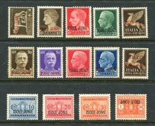 ie127  ISOLE JONIE 1941 COMPLETA 18 + PA+ SEGNATASSE +  BOLLO  MNH+++