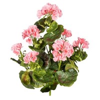 artplants Kunst Blume Geranie Dolkren, Steckstab, Crossdoor, Rosa, 40Cm