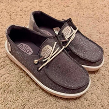 Hey Dude Children s Gray Slip-On Casual Shoes US 13c Fabric Lightweight Comfort