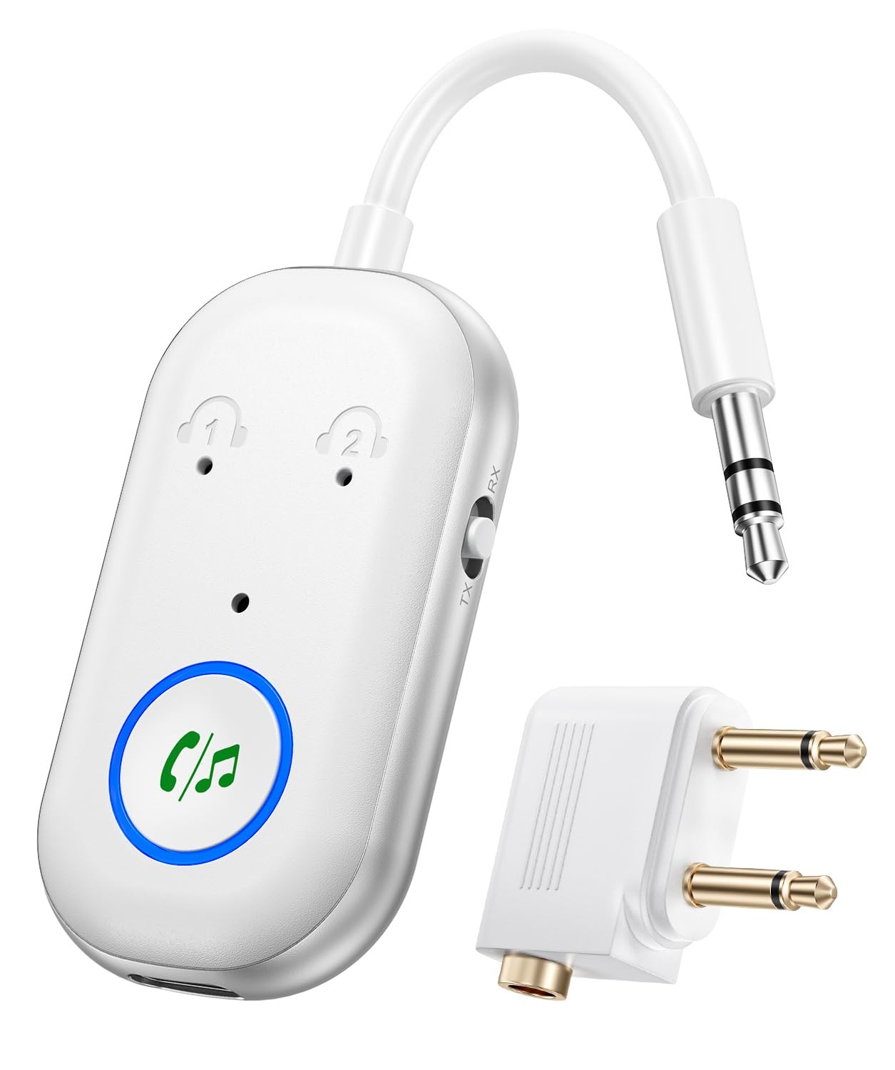 Bluetooth 5.3 Transmitter and Receiver 2-in-1 with 3.5mm Jack for Wireless Audio