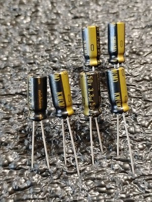 3.3 UF 50 Volt Nichicon UKW Series Capacitors Audio Grade Qty-6