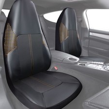 Outlet Double Leather Perforated Gold Bucket car seat Covers Front Seats only...