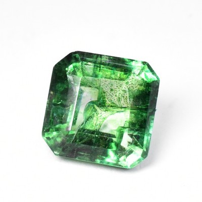 7.30 Ct Natural Colombian Green Emerald Square Cut Loose Gemstone CERTIFIED