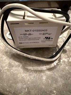 Mek-Tronics MKT-01SS0A03 Class 2 Transformer 120V to 24VAC 40VA 50/60Hz
