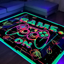 Gaming Area Rug for Bedroom Gamer Rug for Boys Room Decor Video Game Printed Car
