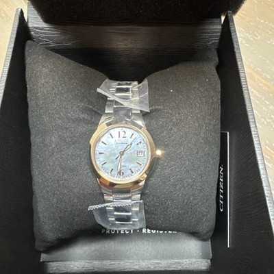 Citizen Eco-Drive Ladies Silhouette Two Tone Bracelet Watch EW1676-52D Open Box