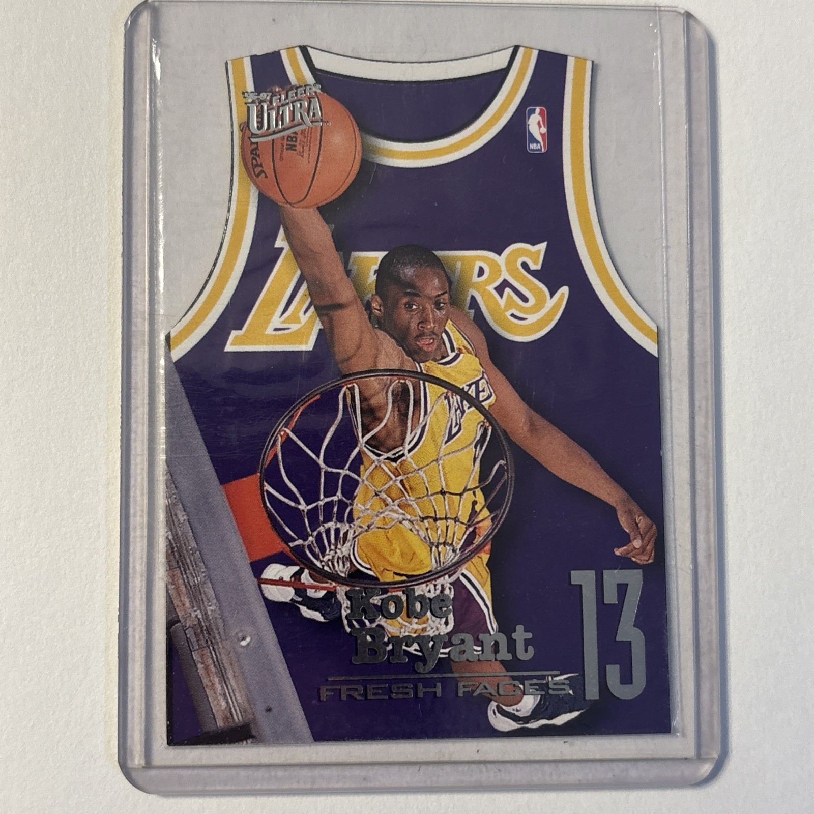 Kobe Bryant Fleer Ultra Fresh Faces 1996-97 - #13 0 Lucky 1 Lakers 