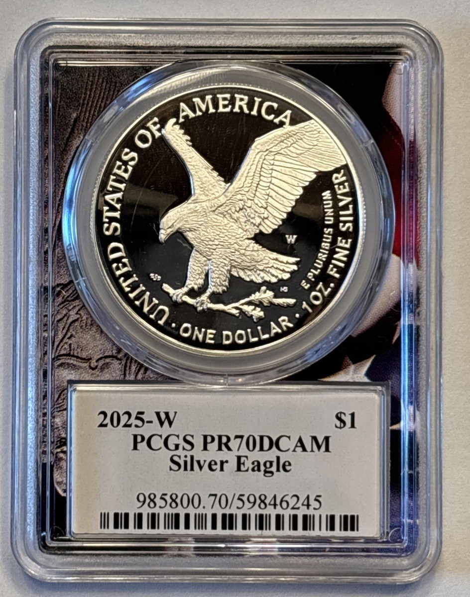 2025-W Proof $1 American Silver Eagle PCGS PR70DCAM Ultra Breaks
