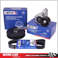 Harmonic Balancer Serpentine Belt Component Kit for 2002-2006 Honda CR-V 2.4L