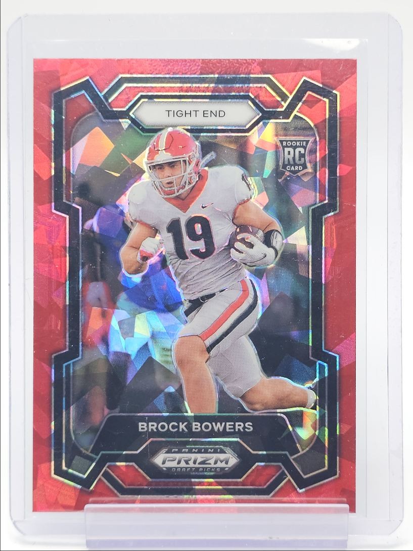 BROCK BOWERS 2024 PANINI PRIZM DRAFT ROOKIE RED ICE #107 RC Q1725