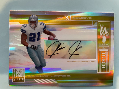 2006 Donruss Elite Gold Signatures 36/49 Julius Jones Tony Dorsett Auto HOF